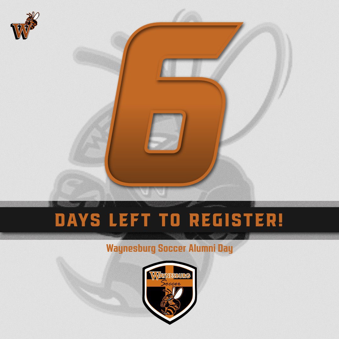WUfooty's tweet photo. The Waynesburg Soccer Alumni Day is almost here ⚽️🐝 Alumni, sign up for free and join us for a day of fun, food, and fellowship!
Link: https://t.co/5nXDP0pGRe
#wufooty #strhive #soccer #msoc #alumni #waynesburg #waynesburgalumni #WU #university #college #athletics #stingem https://t.co/dd6rBEJvTZ