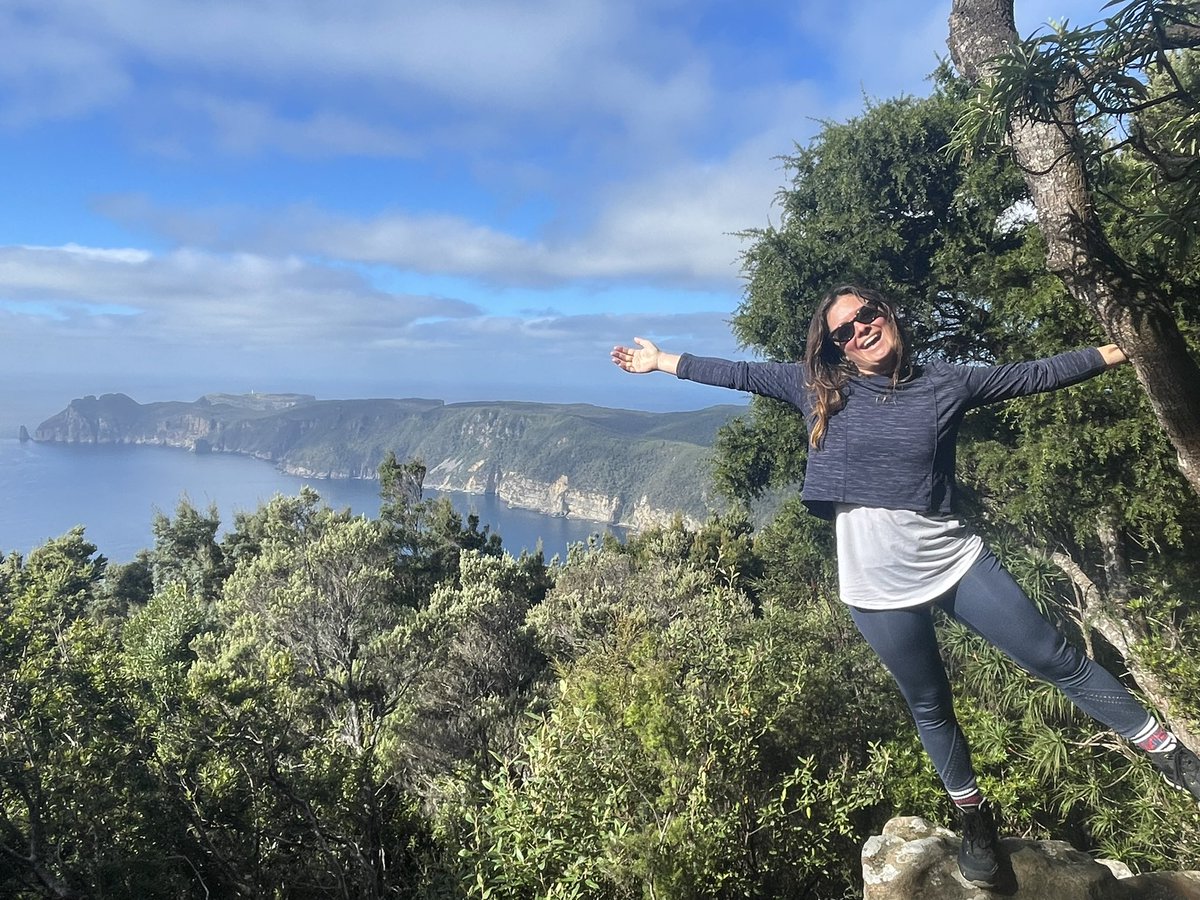 rozbergoz's tweet photo. Day 4 ✔️ Leaving the most challenging day to last. And finishing with an icy swim at Fortescue Bay. What a day. More stairs than I even wish to climb again but an incredible feeling at the end, and a very sleepy bus ride to Hobart! Thank you @TasWalkingCo 👏 #ThreeCapesTrack https://t.co/C9eUZg5K7D