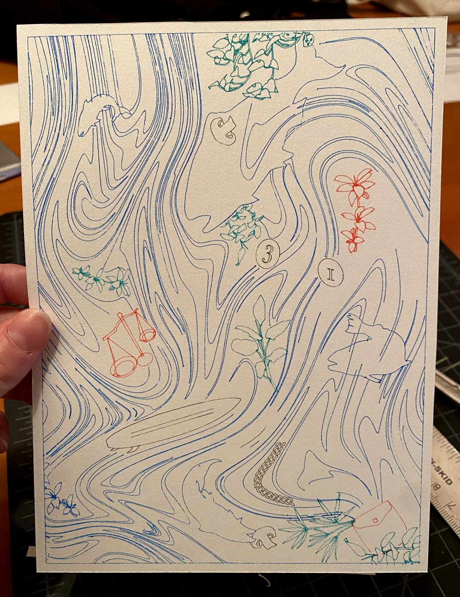 emailyedelman's tweet photo. my plotter is my printer. these recent bday cards for friends are collages of the things they love https://t.co/91NSxUX1Ap