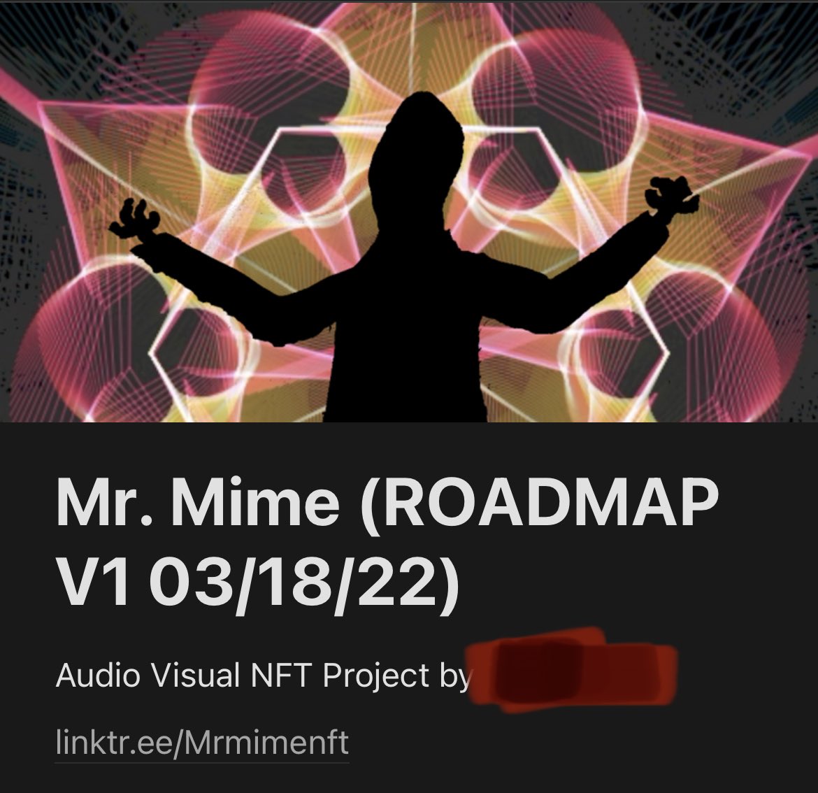 MrMimeNFT's tweet photo. It’s gonna be a big year for audio/visual NFTs🌹 Roadmap OTW!!! 🗺

Looking forward to the full reveal this month. Thanks to everyone who has supported me so far looking forward to growing 📈📈📈 https://t.co/pABAJC46TW