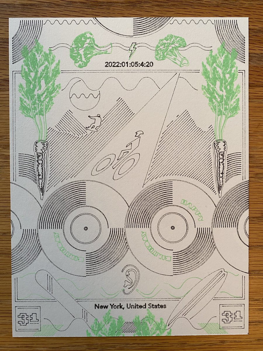 emailyedelman's tweet photo. my plotter is my printer. these recent bday cards for friends are collages of the things they love https://t.co/91NSxUX1Ap