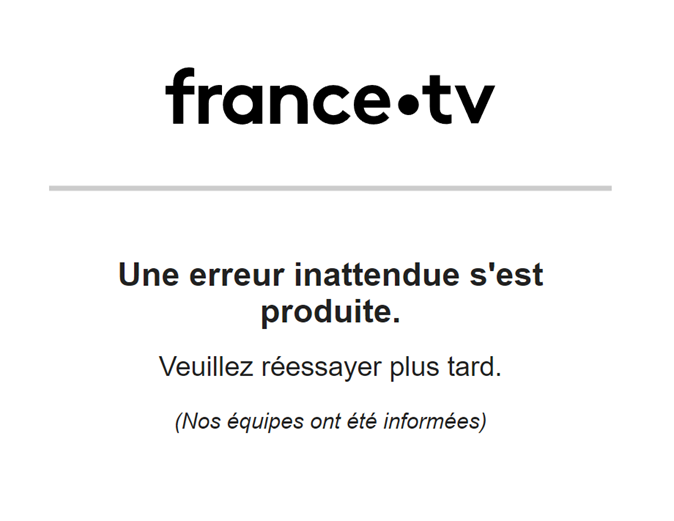 gregpad's tweet photo. @francetvsport @Francetele  Un match de plus ou le module d'identification a crashé. Quand ça arrive une fois, c'est la honte, deux fois c'est navrant. Le match a commencé depuis 15 min. Au moins vous savez alterner les pages erreurs pour nous distraire. https://t.co/qpCTY1dKIm