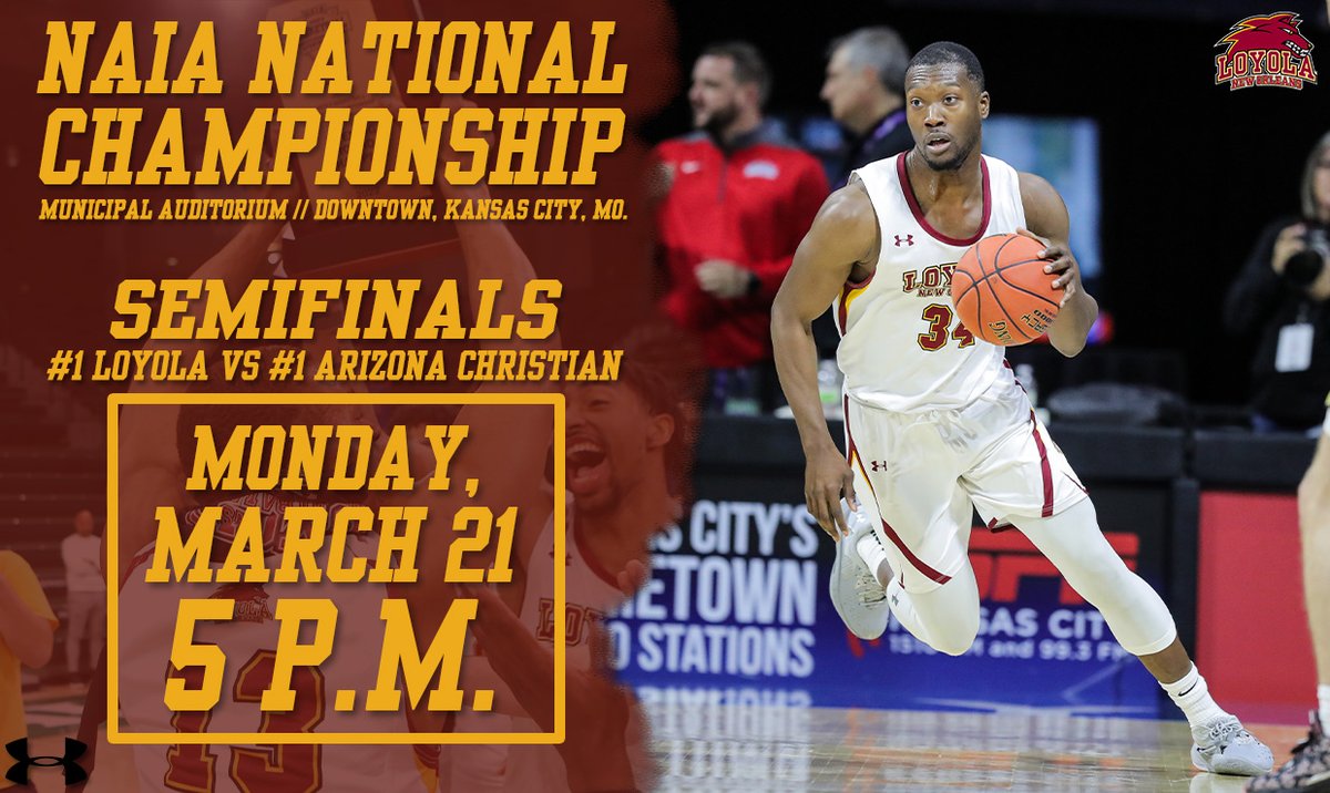 LoyolaWolfPack's tweet photo. The first semifinal is set. A pair of No. 1 seeds will meet Monday evening with a trip to the title game on the line. 

#GeauxPack https://t.co/7wprdWhiDK