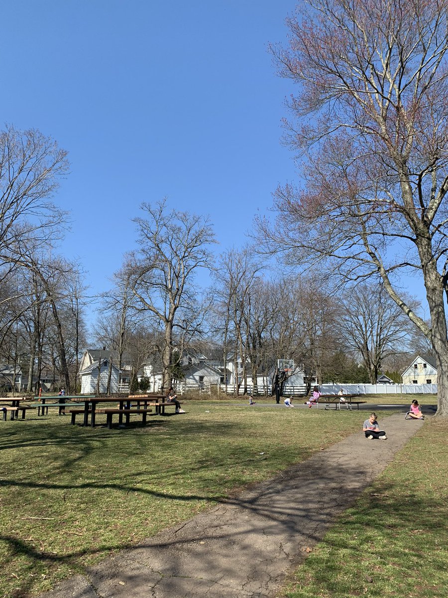 Soaking up the beautiful weather yesterday while taking our writing class outside!