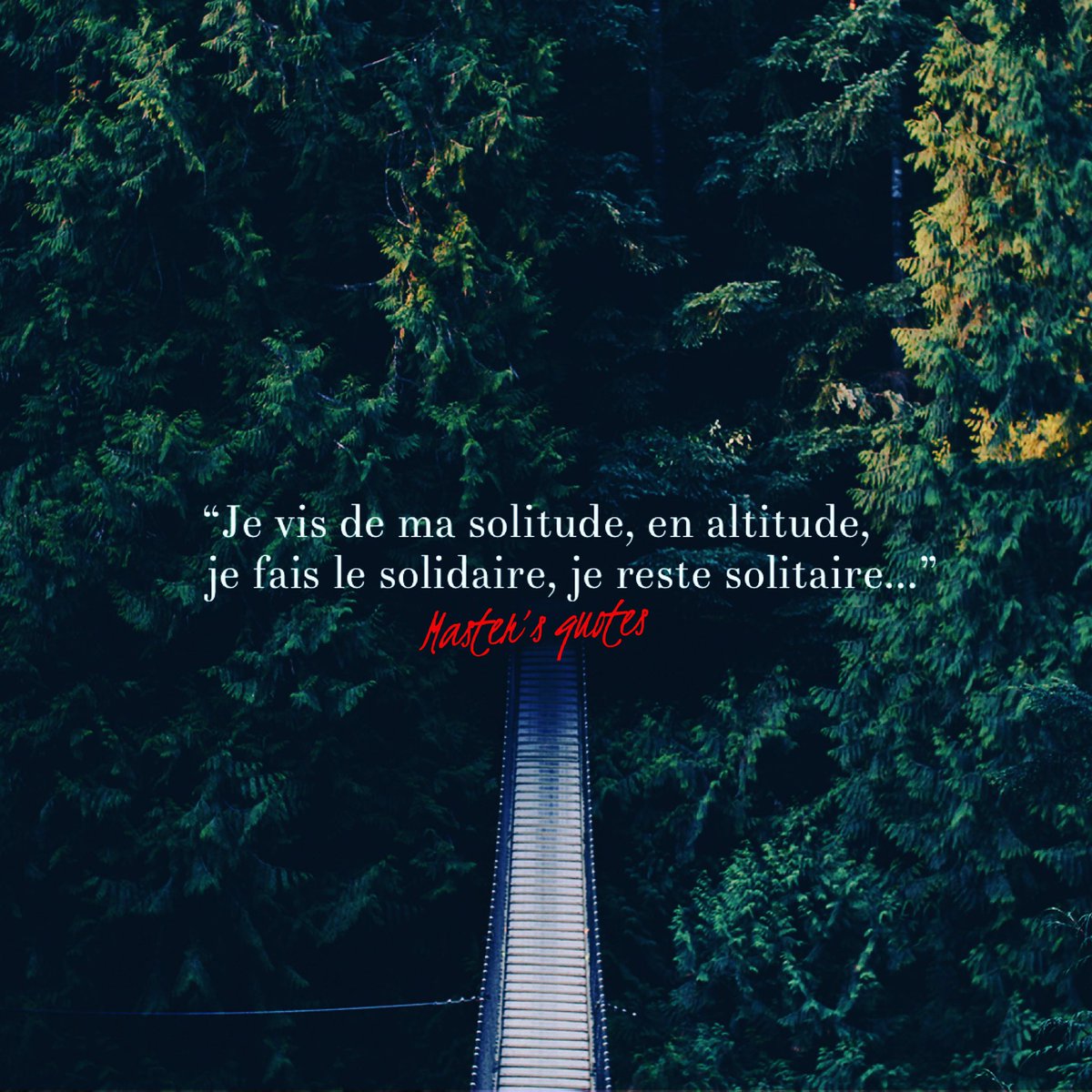 MasterThioune's tweet photo. “Je vis de ma solitude, en altitude, je fais le solidaire, je reste solitaire…”
•
•
•
Master’s therapy 
•
•
•

#écriture #litteraturefrancaise #pensees #poème #citation #citations #proverbe #dicton #amour #humour #drole #sensdelavie #ecriture #pensee #mastersquotes https://t.co/phs8ip1QTz