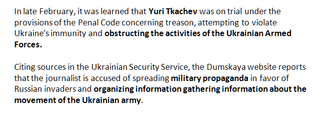 vanessa_p_831's tweet photo. Concerning the kidnapping of journalist Yuri #Tkachev 

Translated from a Ukrainian account I will not link to https://t.co/xddPPw2kbn