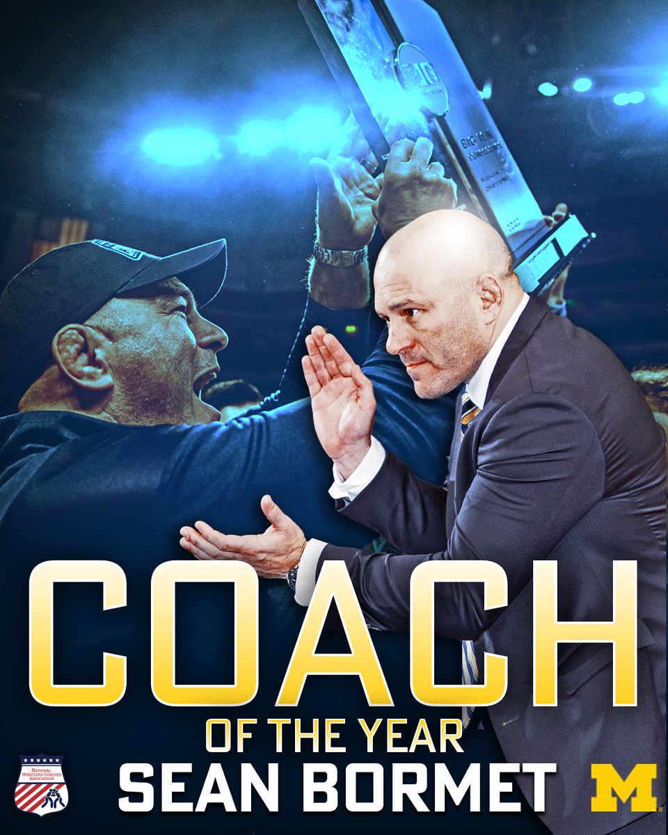 Michigan’s <a href="/Sean_Bormet/">Sean Bormet</a> has been named the <a href="/nwcawrestling/">NWCA</a>’s 2022 National Coach of the Year. Congrats Sean! 👏 #GoBlue 

RELEASE: myumi.ch/j2Nnj
