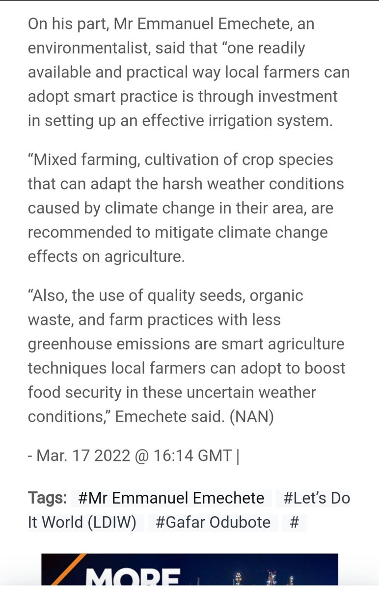 EEmechete's tweet photo. SOME environmentalists have tasked local farmers on the adoption of climate-smart agriculture techniques to curb climate change effects on food productivity.
https://t.co/Ycf7oDcLHH https://t.co/k9GprU8iAZ
