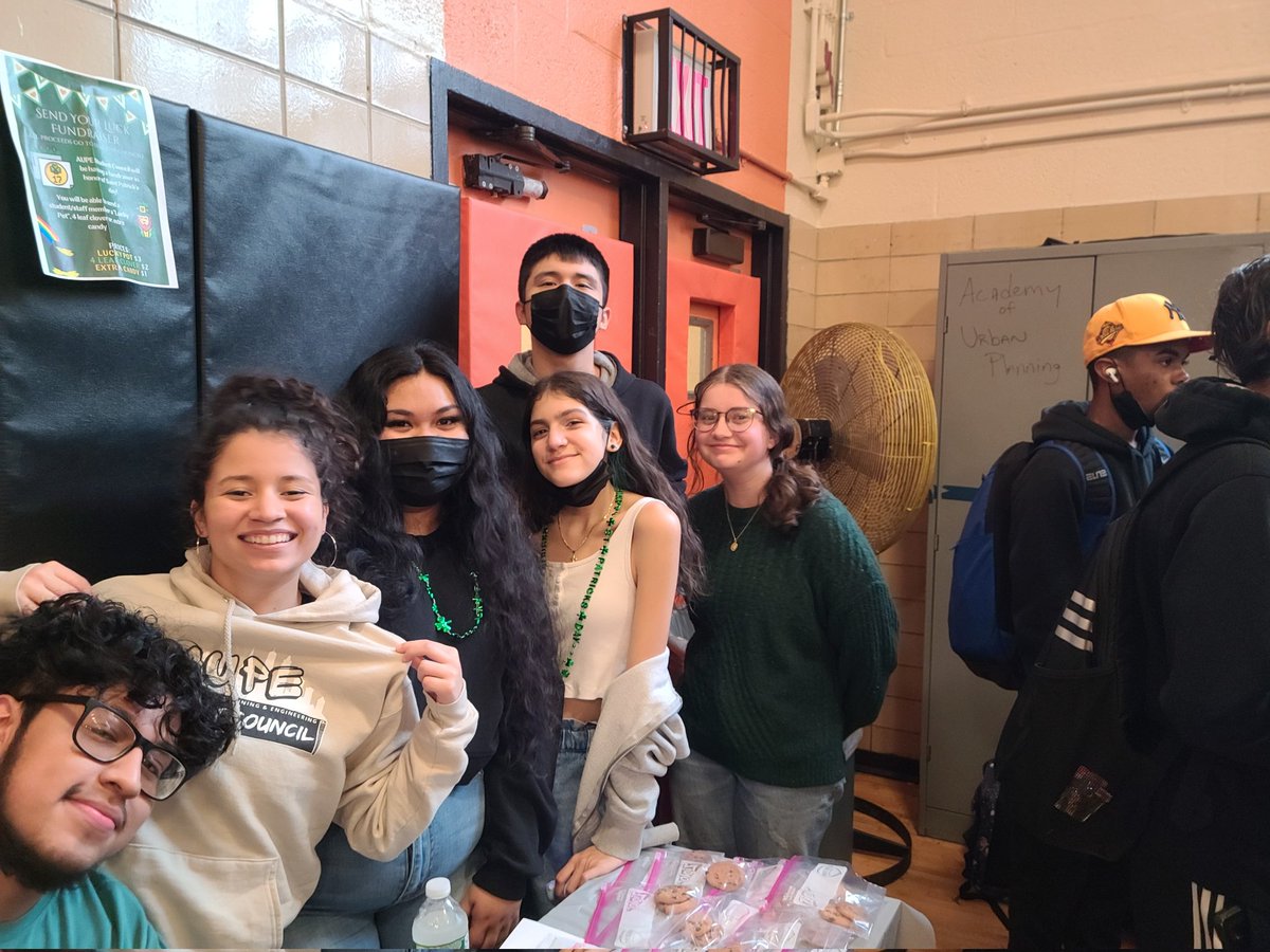 aupebrooklyn's tweet photo. Our Student Council raising funds for our annual senior scholarships #bushwickstrong #aupelove #palantealways https://t.co/wZBJrqyZQe