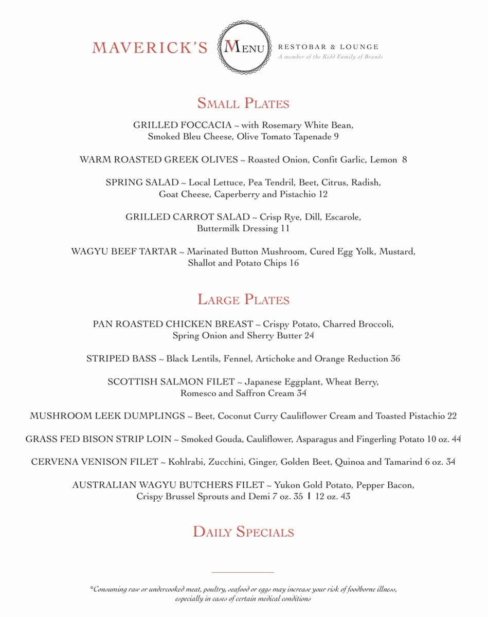 MAVERICKSRESTO's tweet photo. Maverick’s Restobar updated menu! Come by and try our culinary dishes!
🤩 #mavericksrestobar #thecincinnatianhotel #cincinnati #menu #culinary https://t.co/RnBw1LKiP6