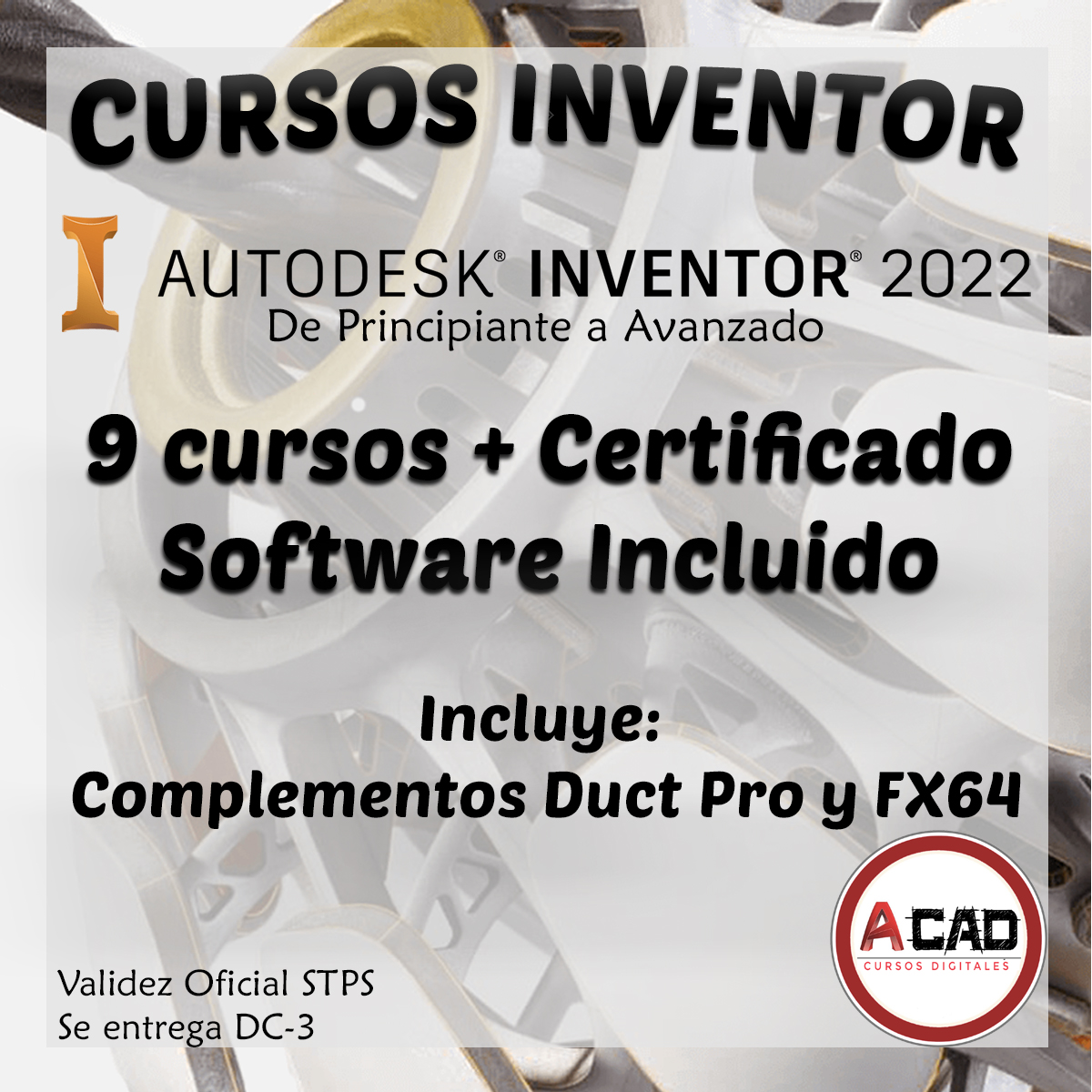 acadvalles's tweet photo. ⛓💻CURSOS ONLINE INVENTOR 2022💻⛓

■ Diseño conceptual y mecánico en 3D más utilizado. Generador de sólidos, ensambles, planos isométricos, despieces, impresión.
#inventor
#autodesk
#diseño
#ingenieria https://t.co/juHiO94MYO