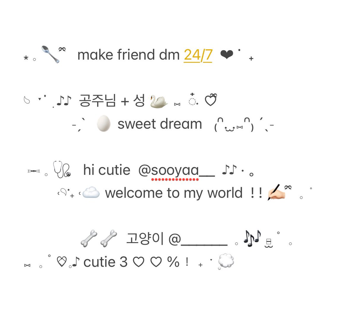 lomaurbabe's tweet photo. ˑ ֗ ִ  ♪♪ ✿ รีทวิต+ฟอลก่อนนำไปใช้นะคะ 🐰 

♡𓈒 🩰 𓈒 ྀི ลงกลุ่ม / แจก  ↷

   cr. arinzllq_ ꒰ tw ꒱  .ᐟ .ᐟ 

ห้ามลบ cr. ออก 
ห้ามเอาไปดัดแปลงเป็นของตัวเอง
ห้ามนำไปใช้เชิงพาณิชย์นะคะ 
พบเจอปรับ500฿ ૮Ꮚ⑅ ᴗ͈ ˕ ᴗ͈ ꒱ა   
#แจกฟอร์มไบโอ #แจกไบโอ #ฟอร์มไบโอ #ไบโอ #ไบโอน่ารักๆ https://t.co/hvrYdwswEi