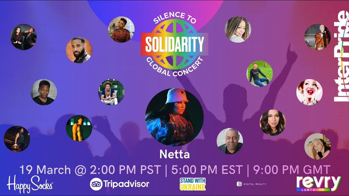 InterPride's tweet photo. STARTING SOON! TUNE IN: https://t.co/Ve0W2PeVyY #IPS2S #InterPride #Pride #LGBT #LGBTQ #LGBTI #Ukraine #Ukrainian #LyleAnthony #Leopold #Nieri #Mortasay #MatthewPresidenteMusic #Saro #Bandykiki #Calpernia #tripadvisor #revrytv #digitalrealty #happysocks #LyleAnthony #netta https://t.co/n8XL9bl7d4