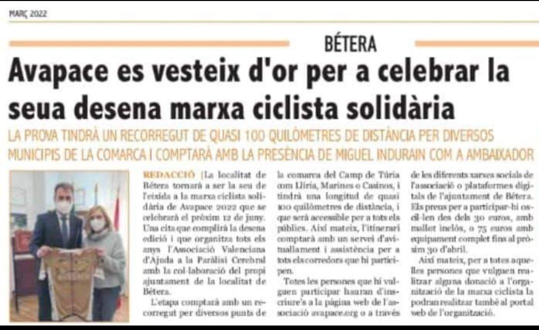 CCAvapace's tweet photo. “X marcha cicloturista AVAPACE” en apoyo a personas con Parálisis Cerebral.
Tú también puedes ser un CICLISTA SOLIDARIO, contamos contigo.

Inscripciones: https://t.co/ABhig37hN3
Maillot + calcetines
30€ Federado y 35€ No Federado https://t.co/YRloG9jbi4