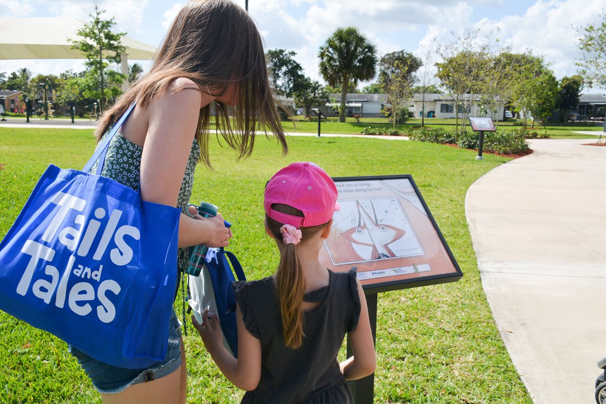 CityofTamarac's tweet photo. Today, the City of Tamarac unveiled the new Story Trail during a ribbon-cutting ceremony at Waters Edge Park.
Nearly 200 residents and neighbors of all ages enjoyed the outdoors while reading a children’s book together along the quarter-mile trail. https://t.co/lnjhdAIq9S