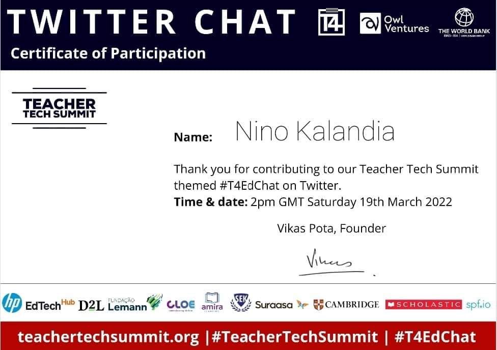 ninokala2's tweet photo. #T4EdChat
#T4EdChatEN   
#TeacherTechSummit  
Georgia 🇬🇪 https://t.co/X1lLEnWtYd