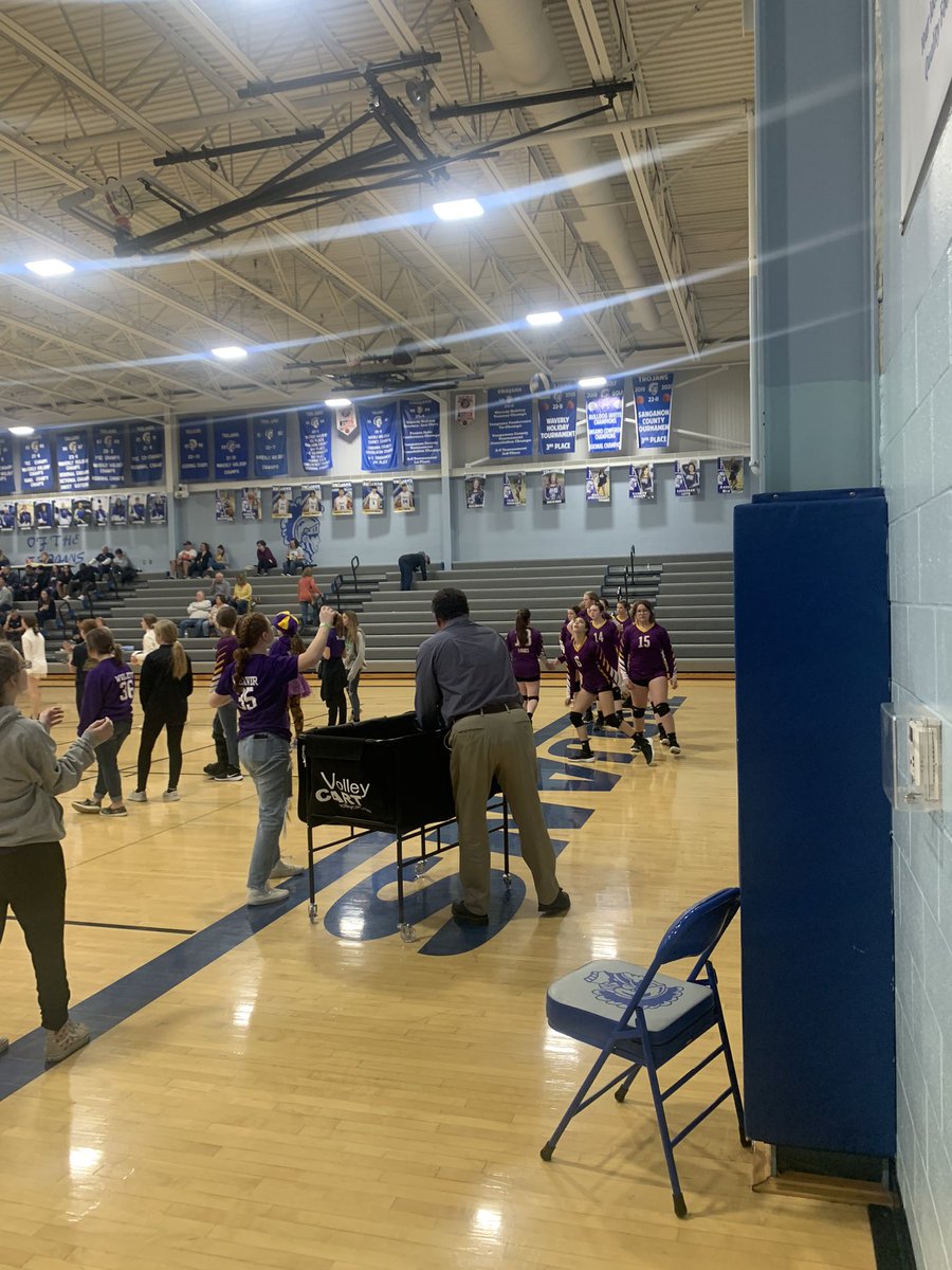 agibbotson's tweet photo. @AuburnTrojans watching my niece play for the IESA 2a volleyball championship. Super proud of her and my hometown Albion Lions https://t.co/BgiYJ3u89l