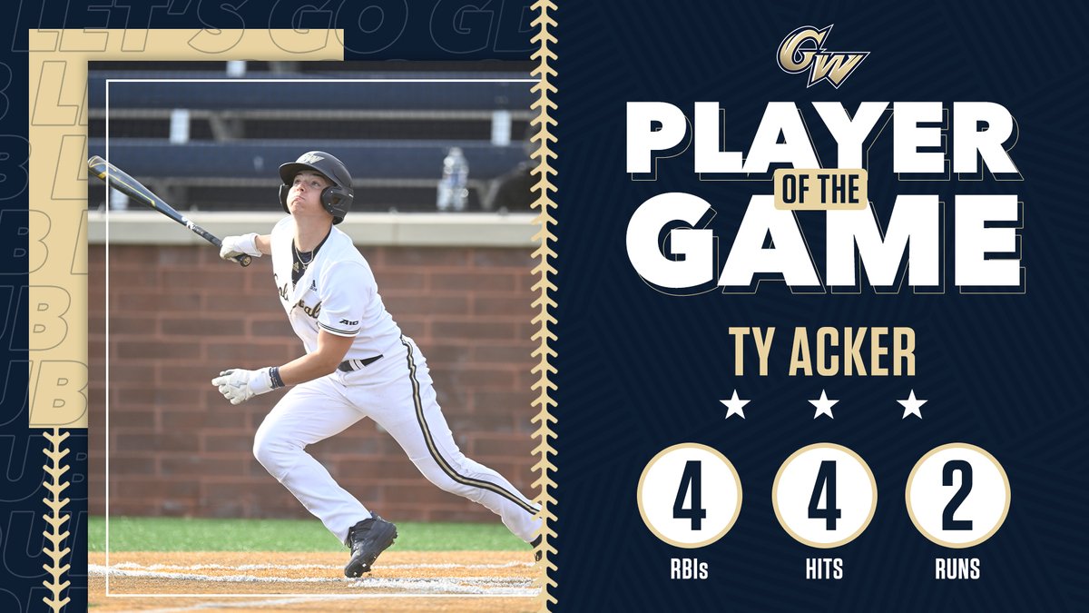 Get on four times and a mess of RBIs and runs. Talk about a MONSTER day at the dish! 

Ty Acker is your Player of the Game!