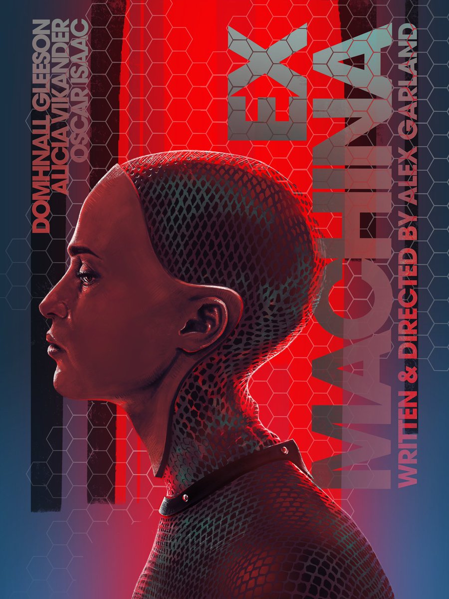 ‘Ava’, 18’x 24’ giclee print, available to purchase as part of the new Cyberpunk Tech Noir show @HeroComplexArt #exmachina #MoviePoster #amp #alternativemovieposter #scifi #alexgarland #art #digitalart