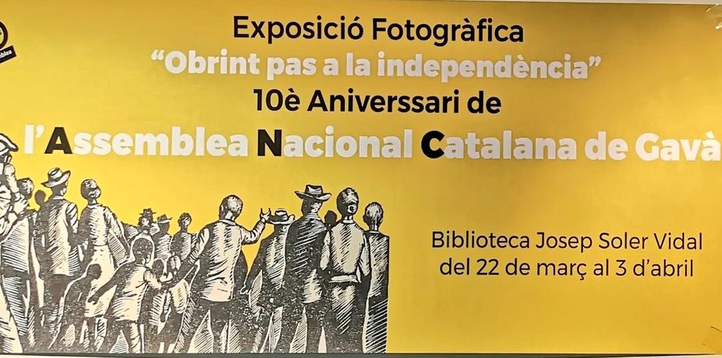 ANCBaix's tweet photo. #Gavà prepara l'homenatge als 10 anys de la fundació de la territorial de l'@Assemblea, amb diversos actes i una evocadora exposició fotogràfica.

Hem iniciat un camí que només té una meta: la #RepúblicaCatalana mitjançant la #independència.

#BaixLlobregat #IndiBaixLlobregat https://t.co/MhroSIRiNV