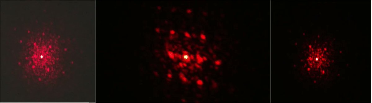 Newmanphysics's tweet photo. @mxcharlier @DocWhalley This is the pattern seen with a red laser. I uploaded some other stuff including @MouldS great video on the Canadian dollar diffraction on #TalkPhysics
https://t.co/axJIy7yNhr https://t.co/k2e1pDcHpd