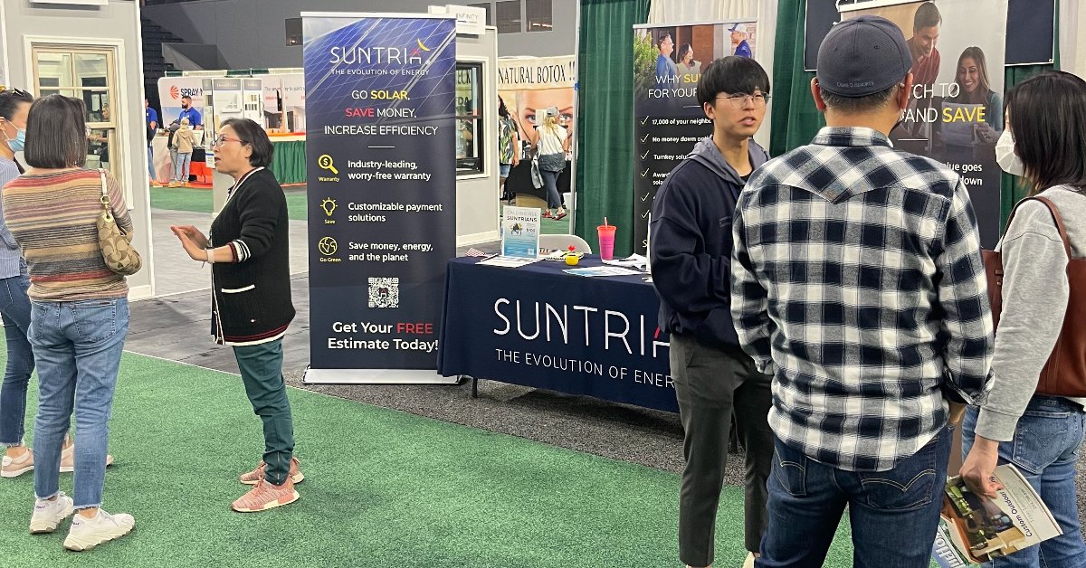 SuntriaSolar's tweet photo. Swing by the Frisco Home &amp; Garden Show at Ford Center at The Star. We're here all weekend to help answer your questions about solar! 
#GreaterFriscoHomeandGardenShow
#HomeandGardenShow
#FordCenter
#TheStar #GoSolar #SolarEnergy https://t.co/aOnhIjl8gE