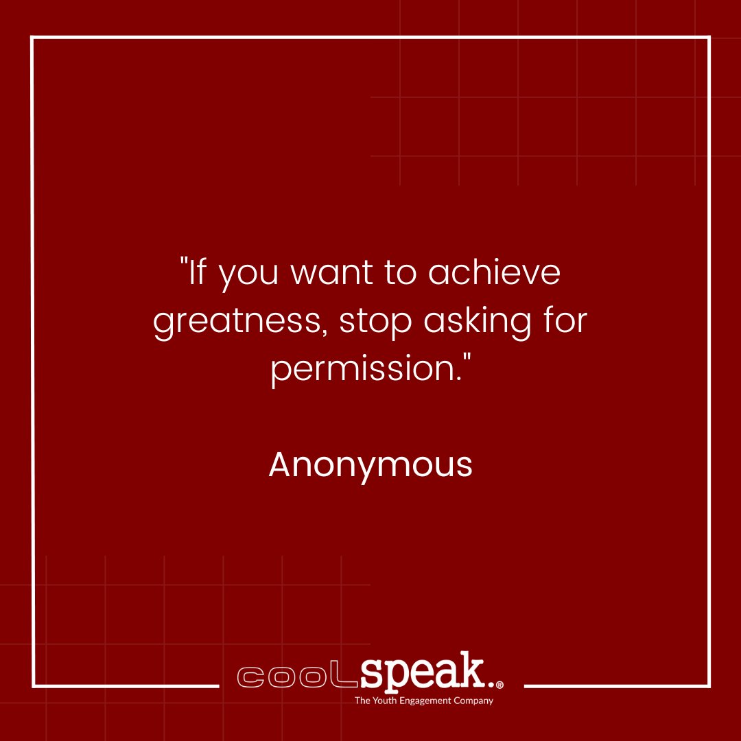 CoolSpeak's tweet photo. Don’t let anybody stop you from achieving greatness.
SHARE with a friend!
#CoolSpeak
#youthengagement #motivationalquotesforstudents https://t.co/fYRVpzVoGC