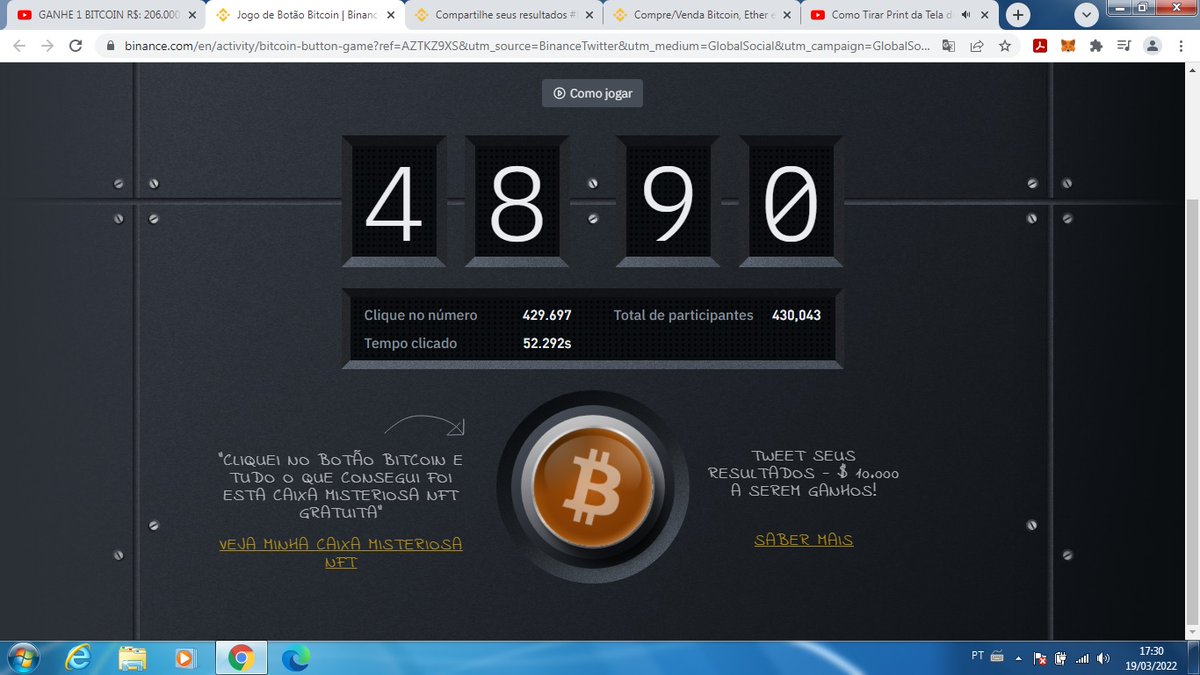 wanderblty's tweet photo. #BORALA  COM CORER AOS PRÊMIOS ,O BITCOIN NO JOGO BIT BOTOM NÃO DEU MAS O SORTEIO VEM AI,BORA TENTAR A SORTE. https://t.co/eeyEkM9Ttq