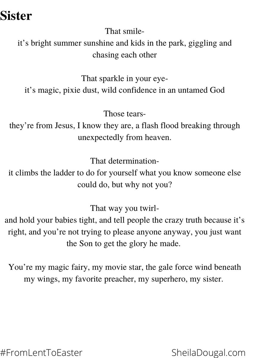 sheiladougal's tweet photo. Prompt 10. A poem about someone you love. #FromLentToEaster https://t.co/iarrKWeM5i