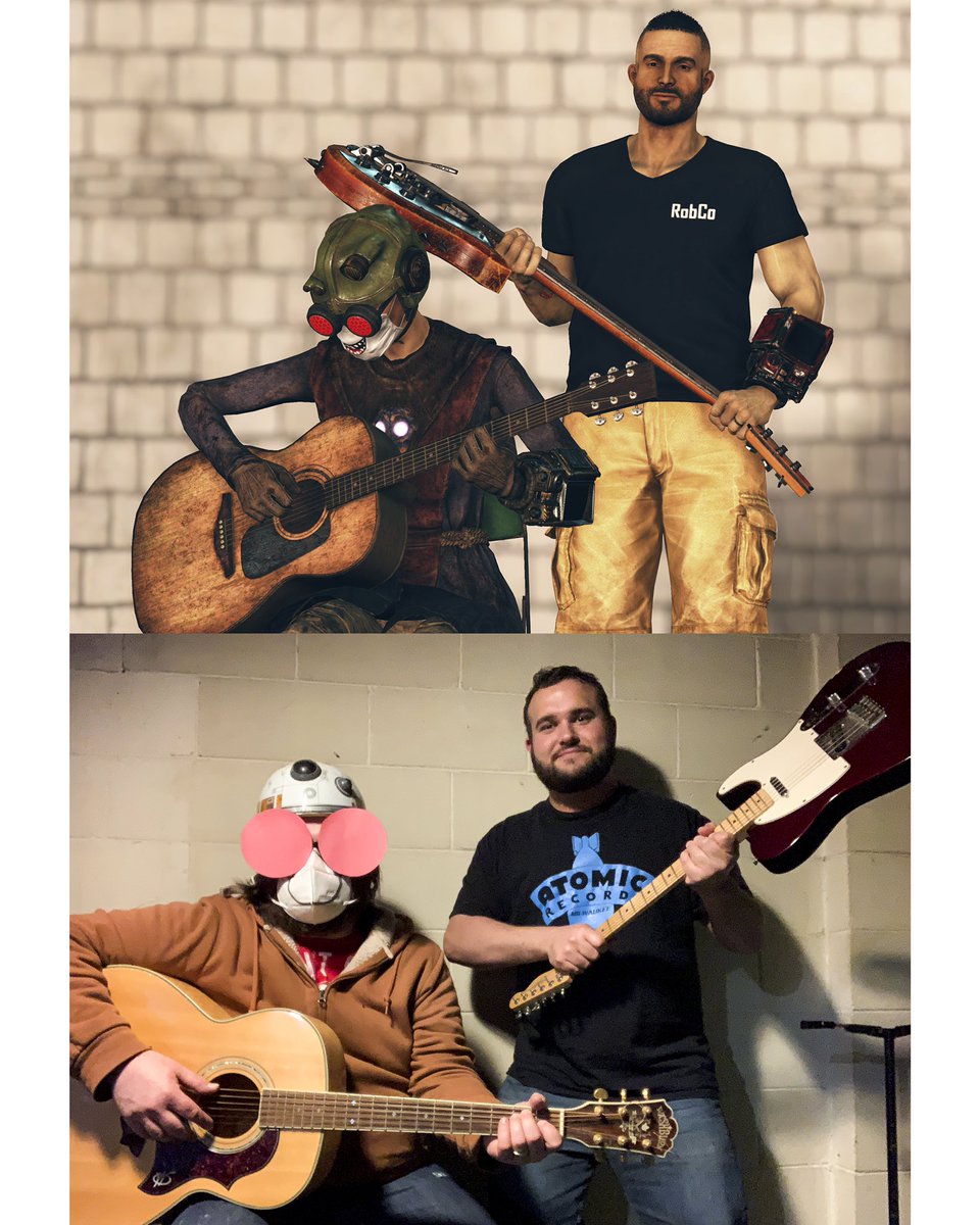 Nino_Furioso's tweet photo. Great meeting one of the first friends I made in 76, @IndyAndroid, host of @TheFalloutFeed podcast. Laid down some guitar, mandolin and mandola tracks on an album of his.
#Fallout76 https://t.co/9t3N2V5Zek