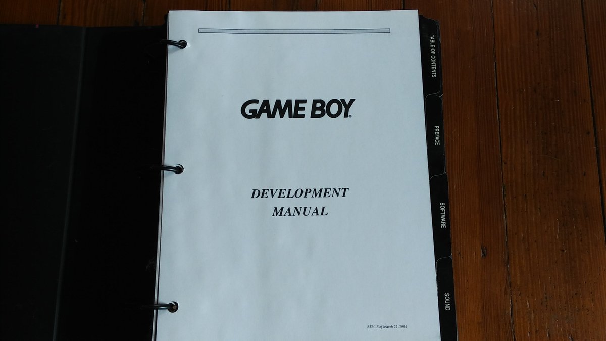 MommysBestGames's tweet image. Hello #retrogamer and #indiedev people! Found something exciting while spring cleaning! 
It's an original Game Boy development manual. Looking to give this to someone working on game boy games and I'd love to find the perfect person! 
Please help me find them!