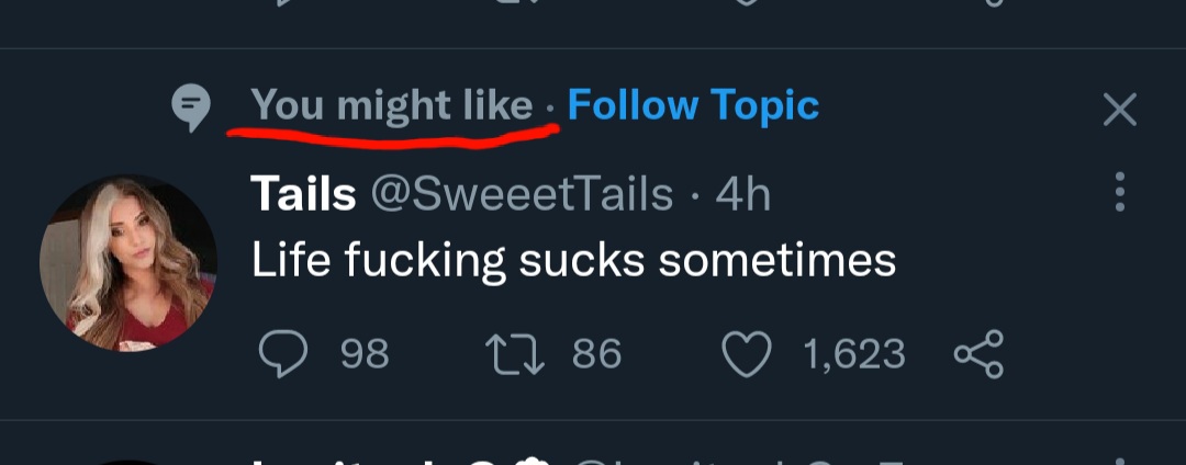 Twitter gets me...