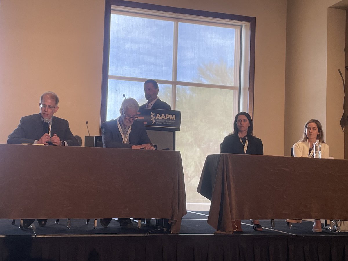 Opioid panel at AAPM! 

Diverse perspectives on the role of opioids in pain management offered by Drs Charles Argoff, Mark Sullivan, Amy Bohnert, and Chris Veasley. Moderated by Dr Mark Wallace