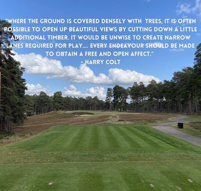 Harry Colt on tree clearance… a little is good but just a little bit more is better…