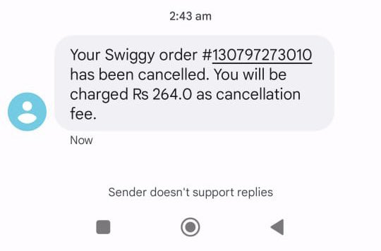 Mayankmk06's tweet photo. Inspite of asking for the refund and telling the entire story, the customer executive denied and cancelled himself the entire order. Is this how you ill treat your customers and hear their grievances. I request Swiggy to process the full refund. https://t.co/TnbtJwxyoc