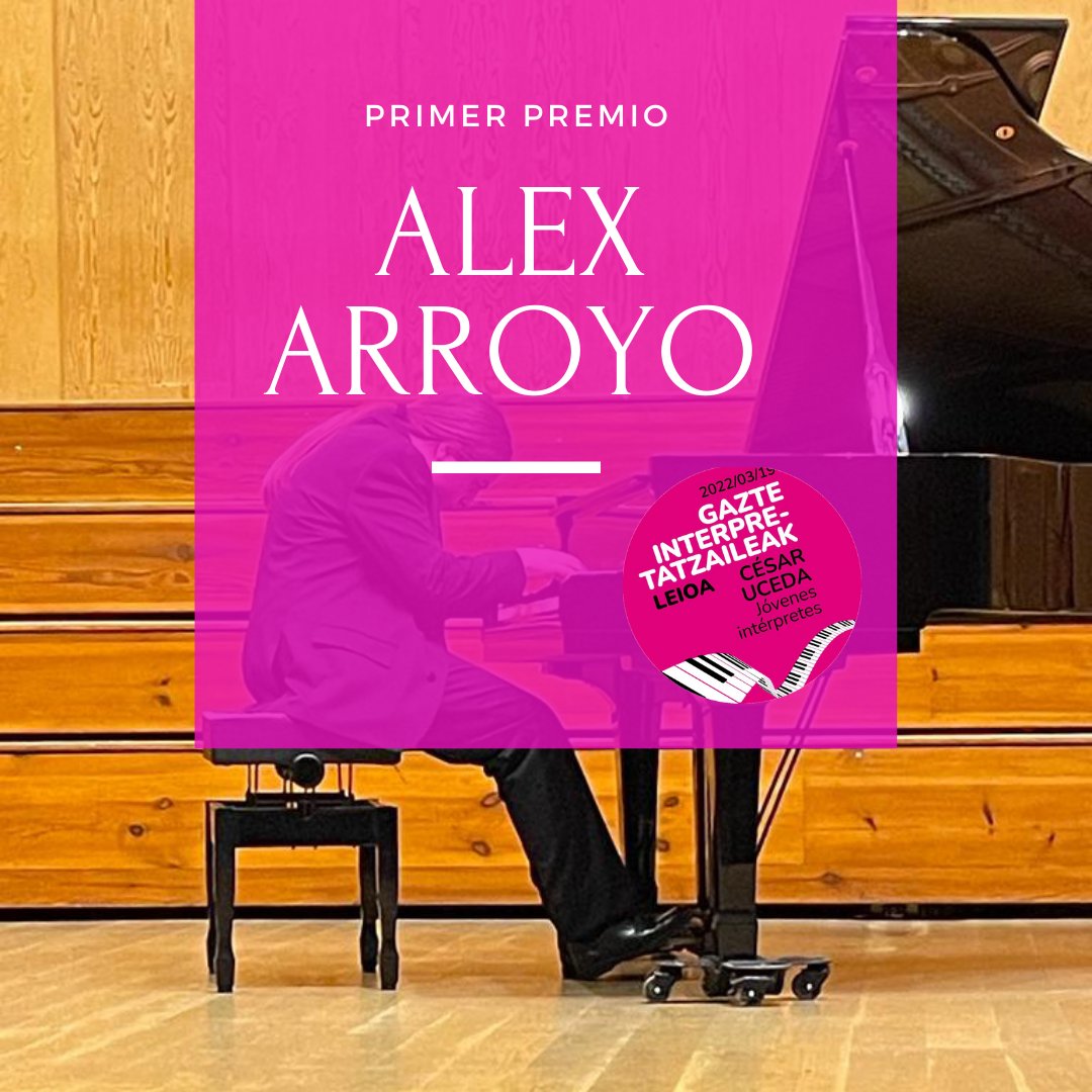 premiocesaruced's tweet photo. Alex Arroyo pianista de 4º y 5º curso del Conservatorio de Vilanova i la Geltrú, Barcelona ha sido el Primer Premio de esta XVI edición del #premiocesaruceda celebrado en @kulturleioa https://t.co/pyK2P3MiHj