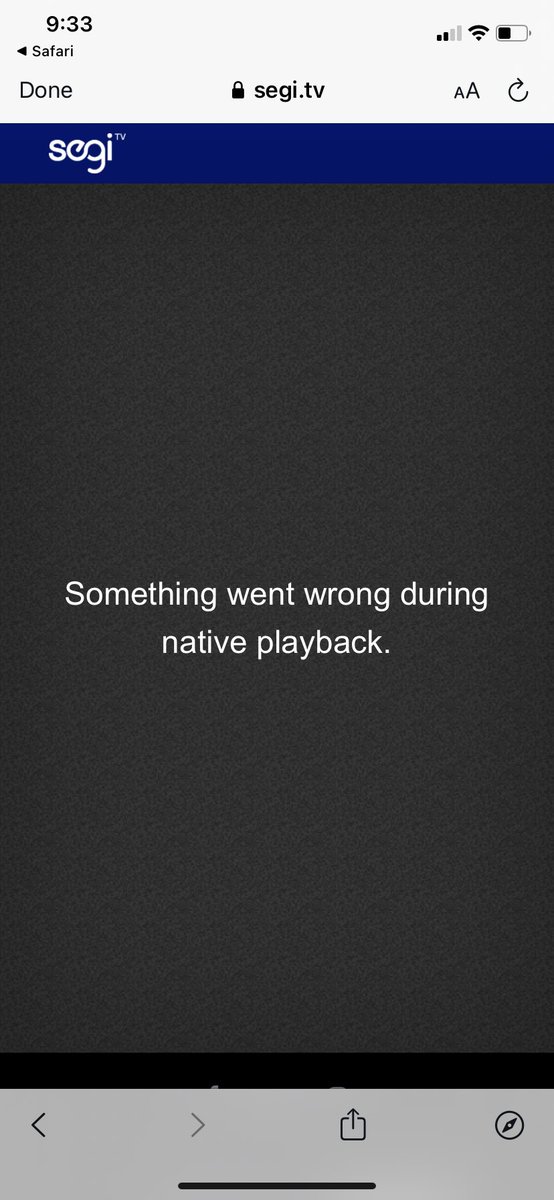 OddFuckingBen's tweet photo. @Segi_tv I’m getting this message when I try and watch the link, how do I fix this? https://t.co/jGGp2gae56