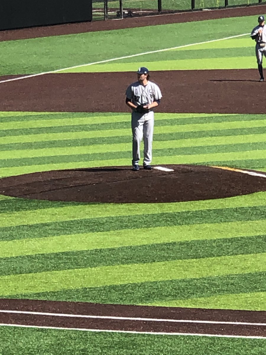 To say that I’m proud of this kid is a huge understatement.   22 days ago he took 105 mph line drive off the face.  Multiple facial fractures and 15 stitches later, he steps back on the mound today vs App State.  <a href="/TyFisher_/">Ty Fisher</a> #gata