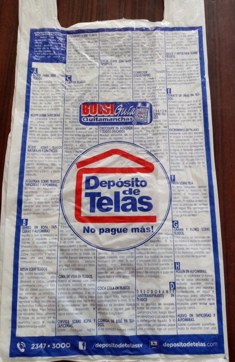 XeniaSol's tweet photo. Pocos las han visto, pero estas bolsas trae muchos consejos útiles para el cuidado de la 👕👚👗... #TipsCaseros https://t.co/nOaU3BCWm1