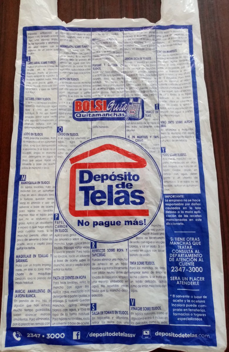 XeniaSol's tweet photo. Pocos las han visto, pero estas bolsas trae muchos consejos útiles para el cuidado de la 👕👚👗... #TipsCaseros https://t.co/nOaU3BCWm1