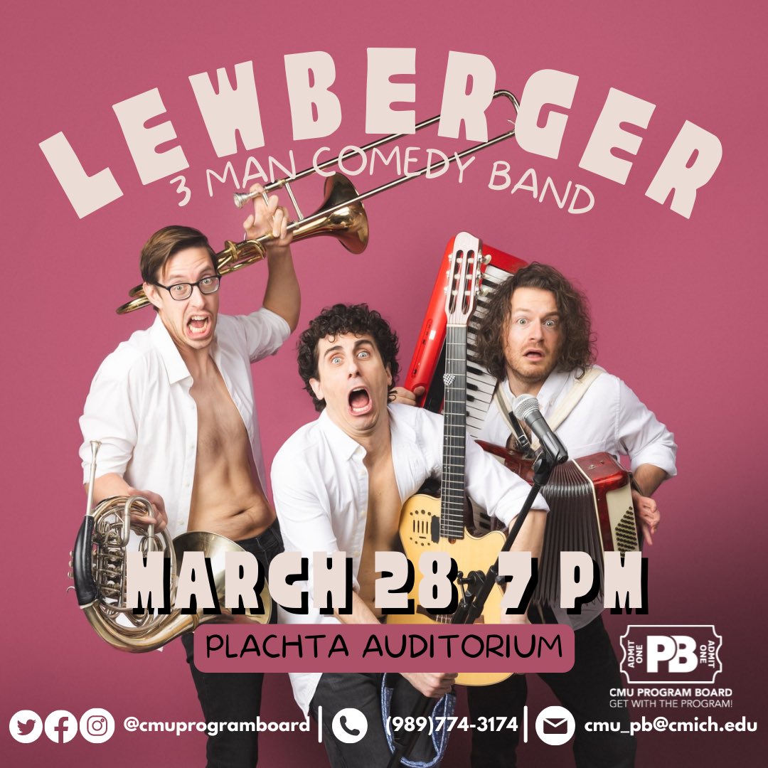 CMUProgramBoard's tweet image. After months of waiting, we are SO excited to announce that we are hosting Lewberger at CMU, we can’t wait to see you all there!!🤩🤩🤩