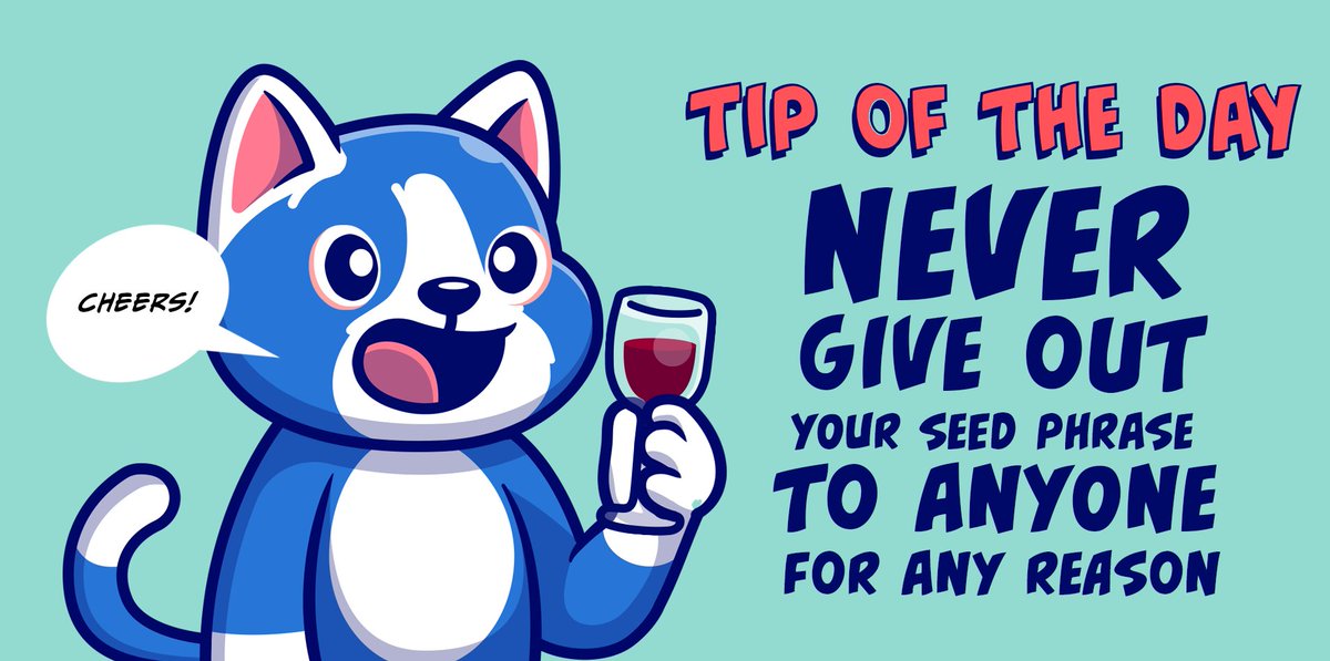 SpookyCatsNFT's tweet image. Keep your #NFTs and #crypto safe! Never give out your seed phrase to anyone #NFTCommunity! 🙀