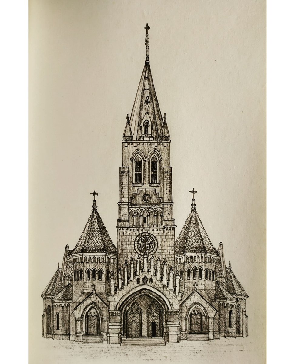 My #drawing #illustration in details; Dominican Church of St. Stanislav #Chortkiv Ternopil Oblast (province) in western #Ukraine #mustvisitplace for all who loves #gothicarchitecture #Europe 🇺🇦 📷 @DublencoIgor