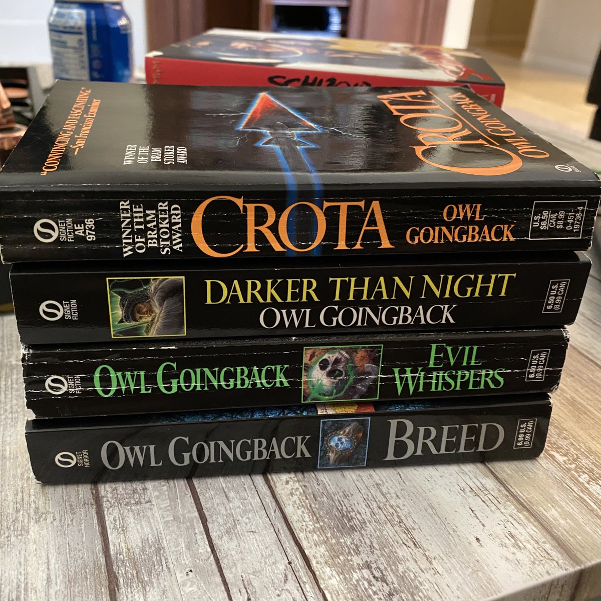 EnPocalypsePub's tweet photo. We are currently in production of the audiobook for #OwlGoingback's fantastic novel EVIL WHISPERS.
What's your favorite Owl Goingback book? https://t.co/rzItX7sbPo