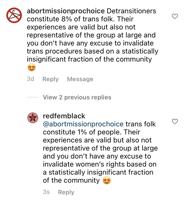 RedFemBlack's tweet photo. From a repost of @somenuancepls thread for #DetransAwarenessDay
Neither the post nor the caption contained “any excuse to invalidate trans procedures” whatsoever.
And why do these people not realize that by this logic, we can ignore all trans people too?

https://t.co/Kg65W2e19m https://t.co/RO0xK8bg6H