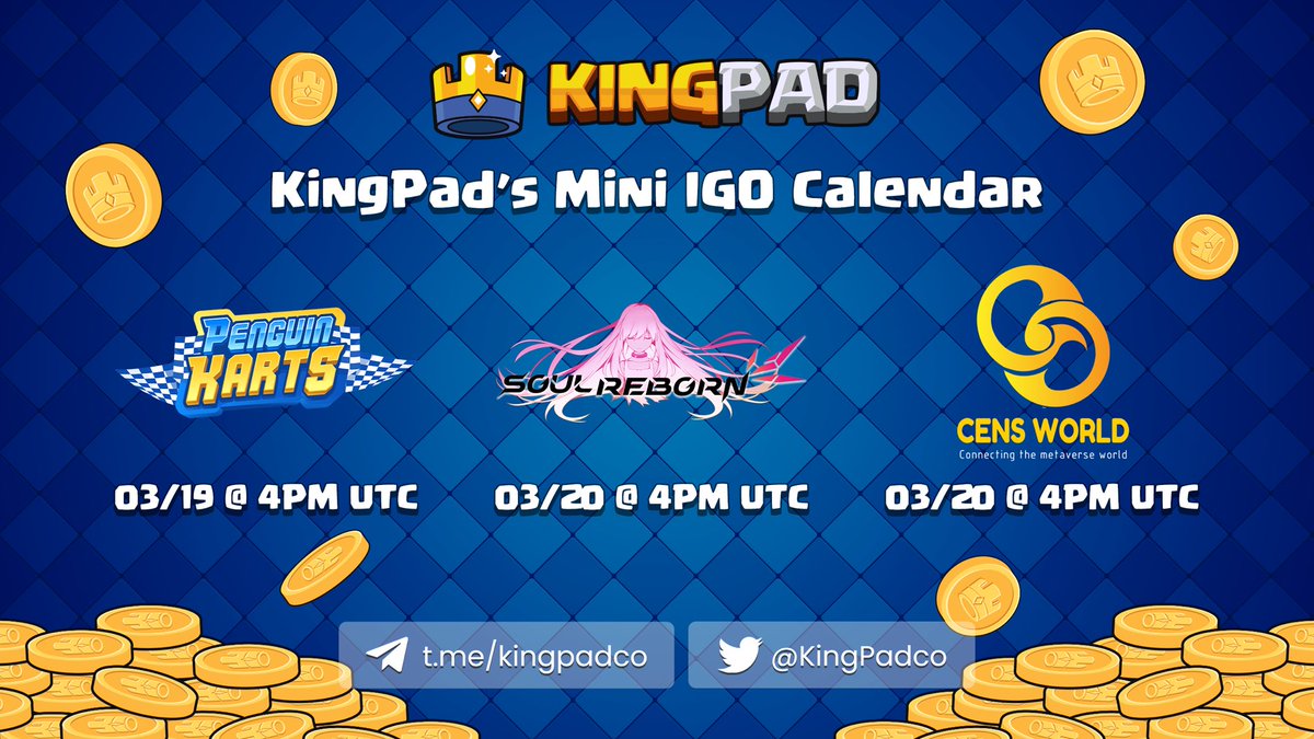 Kings, Knights &amp; Goblins! 👑

We are pleased to share KingPad’s Mini IGO Calendar with you all!

Are you guys ready?! 🚀