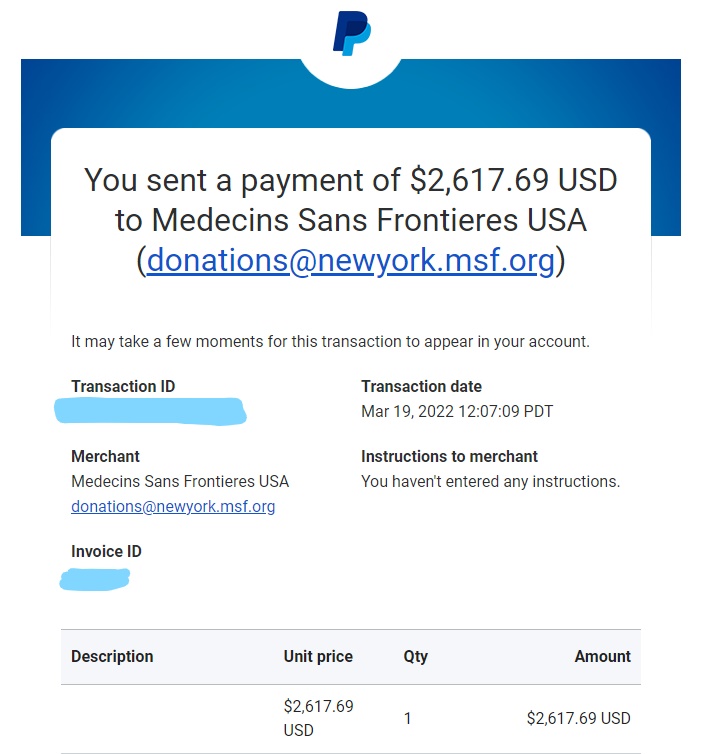 botwfairytale's tweet photo. Hello everyone! We’re happy to announce that we have donated $2,617.69 to our chosen charity, Doctors Without Borders! Thank you for your patience and support. This zine couldn’t have succeeded without you or our wonderful participants! 🥰 https://t.co/zxhviH26Ub