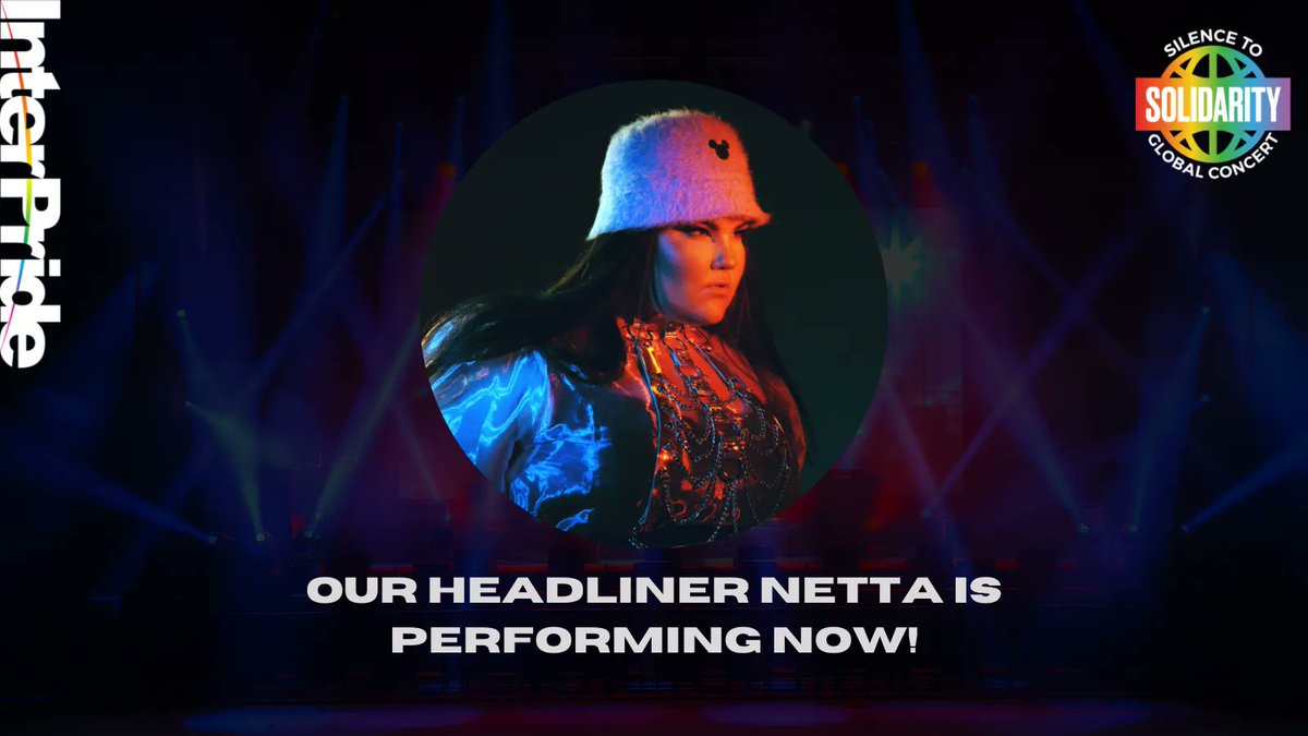 InterPride's tweet photo. The show is almost over, but you won’t want to miss our headliner, @nettabarzi! Join us on Facebook, Twitch, Twitter, or our streaming partner, Revry’s YouTube channel at the link in our bio to watch. To make a donation, text S2S to 44321 or visit https://t.co/t4xW8RvdNT
#IPS2S https://t.co/UYwQJe6rPT