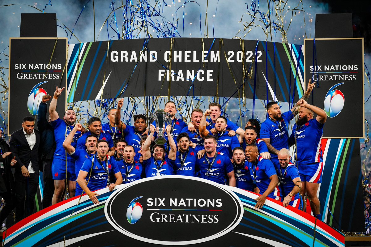 🏆🇫🇷 Six Nations 2022 𝑮𝒓𝒂𝒏𝒅 𝑺𝒍𝒂𝒎 𝑪𝒉𝒂𝒎𝒑𝒊𝒐𝒏𝒔. #LeTournoiEstBleu #NeFaisonsXV #XVdeFrance