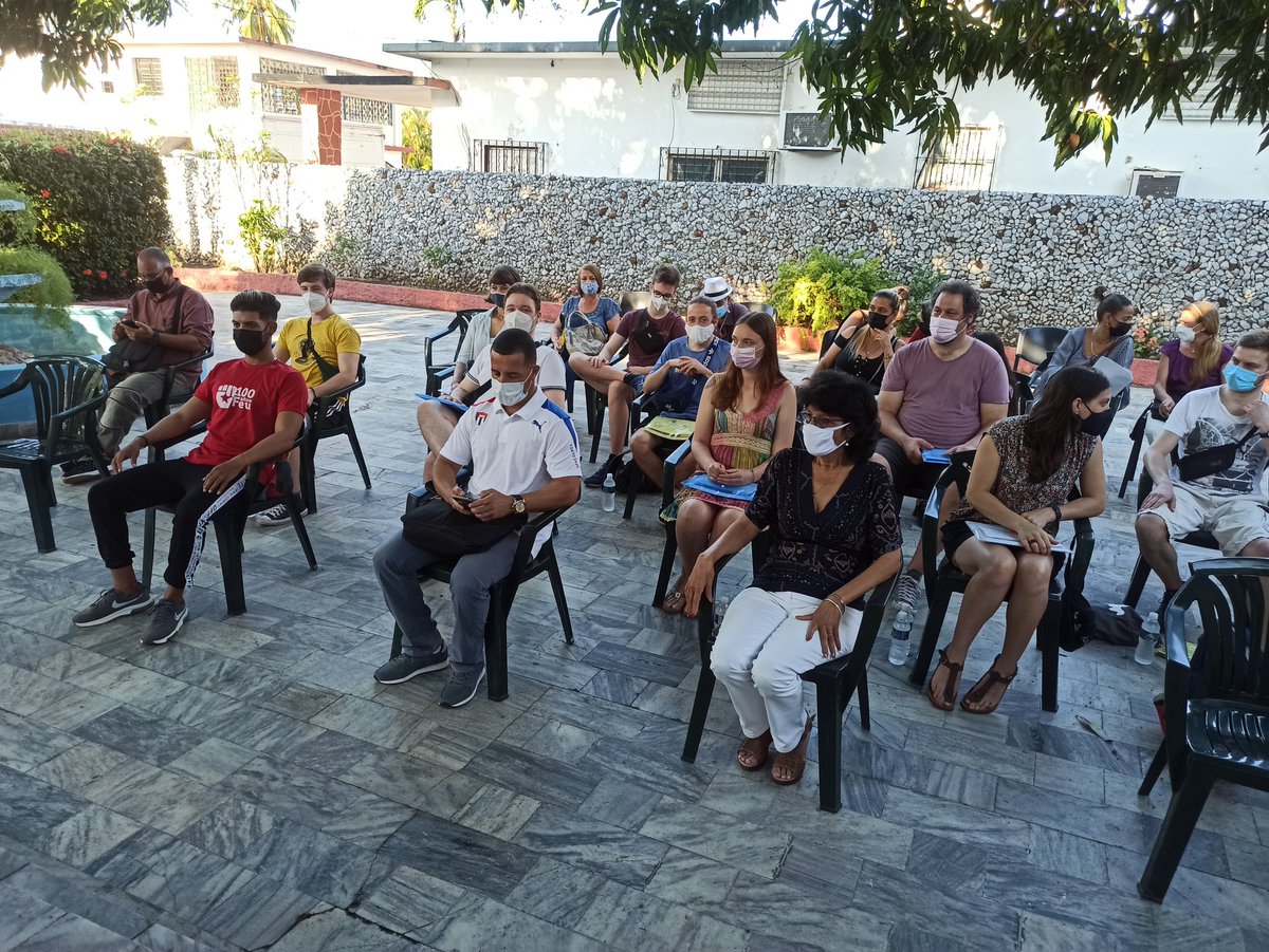 FEUUJMO's tweet photo. La Universidad Jesús Montané Oropesa recibe a los estudiantes del Proyecto Tamara Bunke , procedentes de Alemania en el ICAP @licea_mojena @FEUUJMO @uij_jmo https://t.co/Yp9jOy9OBr